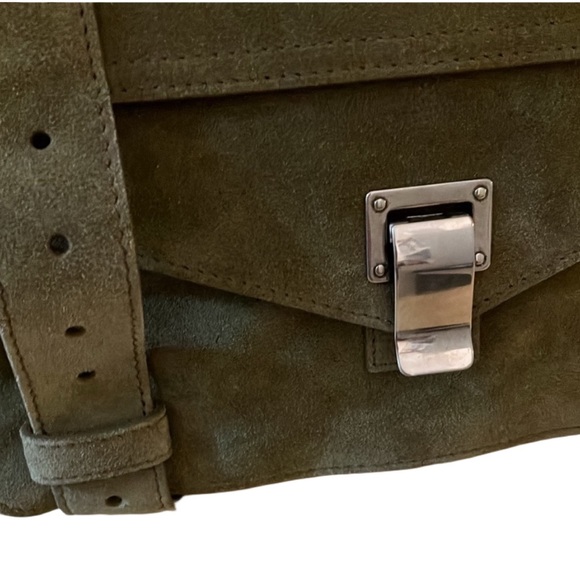 PROENZA SCHOULER PS1 Medium Suede Bag - Teak/Green - Like New + Amazing! - Picture 8 of 12